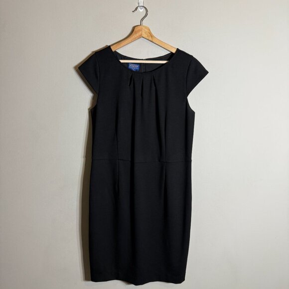 Pendleton Sheath Pencil Knee Length Dress Women's 14 Black Career Professional - Picture 2 of 12